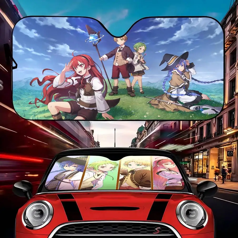 

Mushoku Tensei Isekai Ittara Honki Dasu Cartoon Window Foils Heated Windshield Sunshade Car Front Window Visor Car Solar
