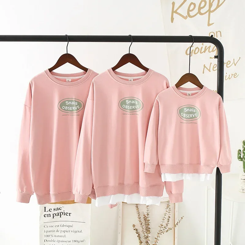 Equal Family Clothing Baby Boys Girls Cotton Long Sleeve Tops Tees Dad Daughter Matching Clothes Mom And Son Sweatshirts Autumn