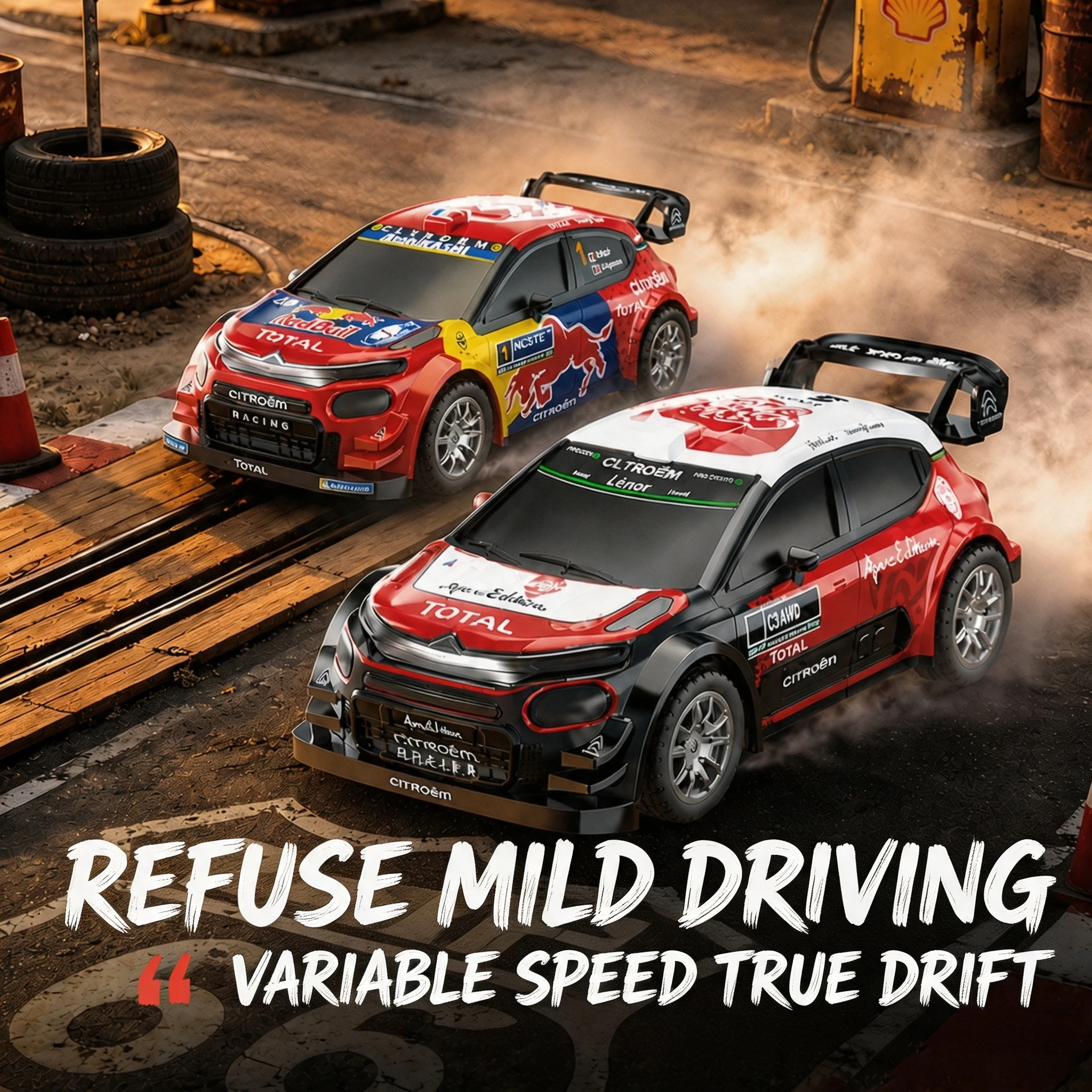 1/43 Alloy RC Rally Car, Professional Drift Racing Hobby Model, Mini Scale Toy Gift for Boys Kids  ﻿