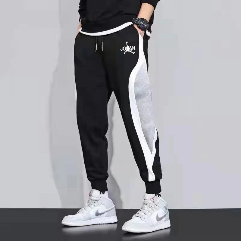 Versatile patchwork printed casual trousers men's best-selling jogging sweatpants 2024 spring and autumn daily street wear M-5XL