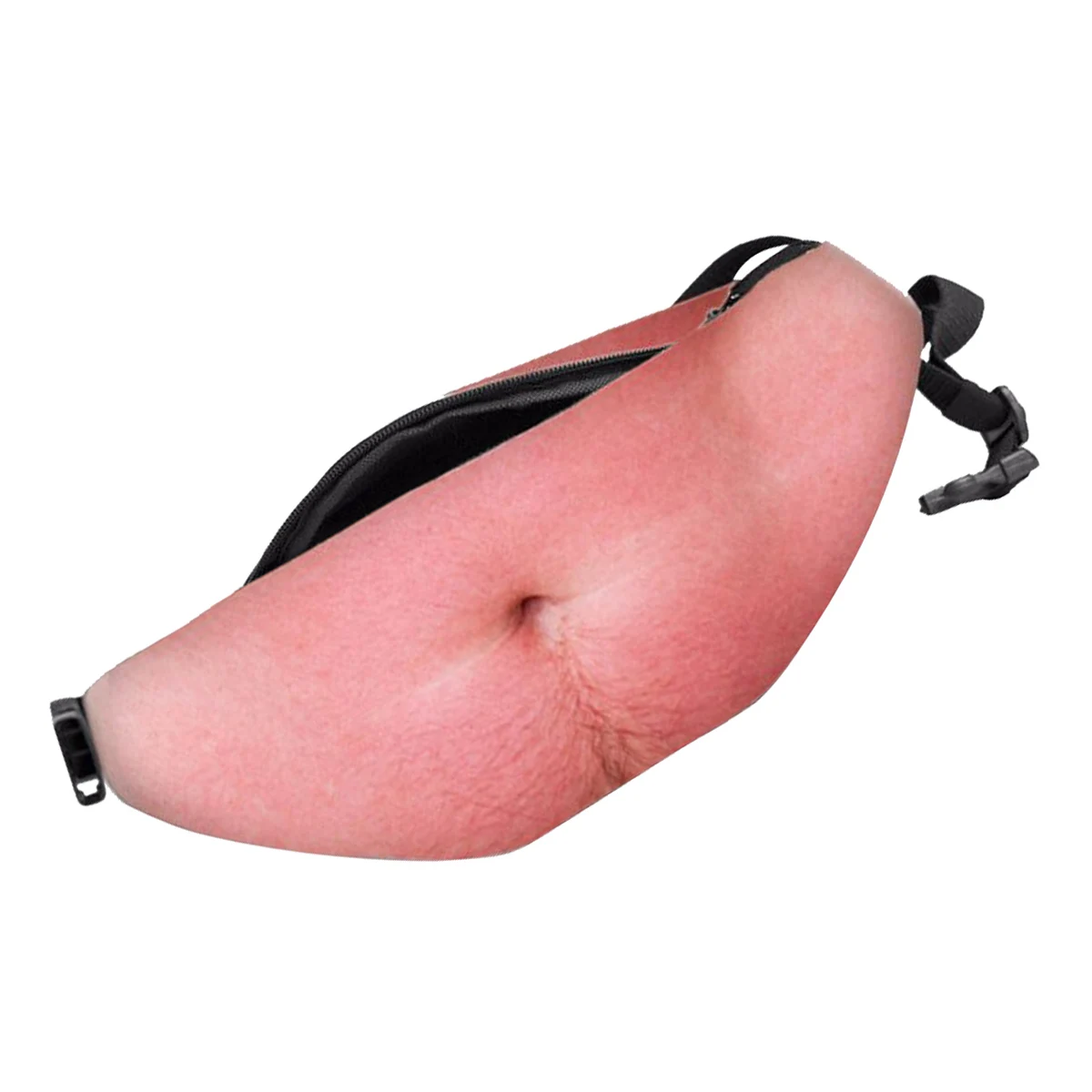 

Funny Belly Waist Bag Anti-Theft Canvas PU Fanny Pack Adjustable Strap Casual Waist Pack for Women Men Gift Travel