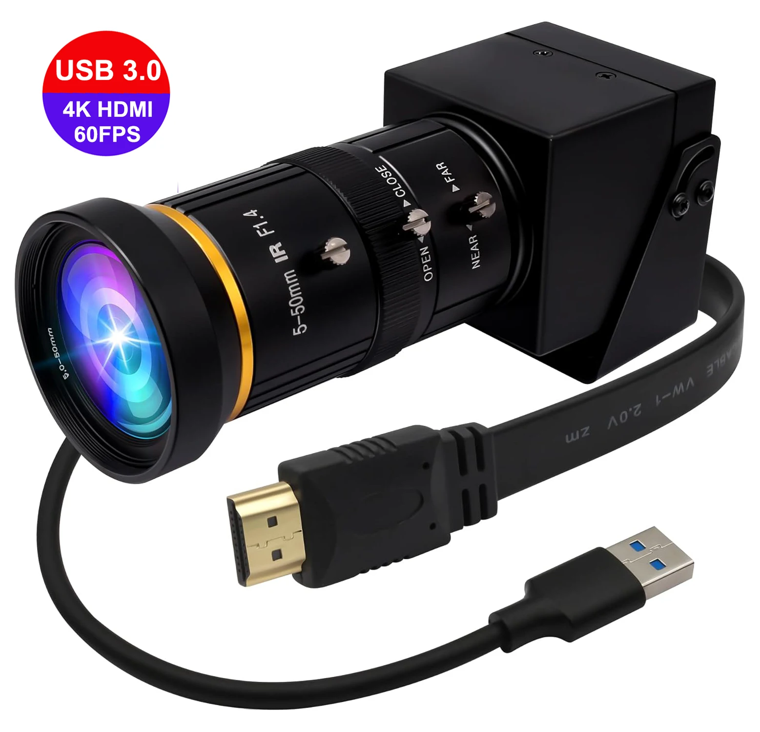 ELP 4K 60FPS HDMI USB3.0 ウェブカメラ