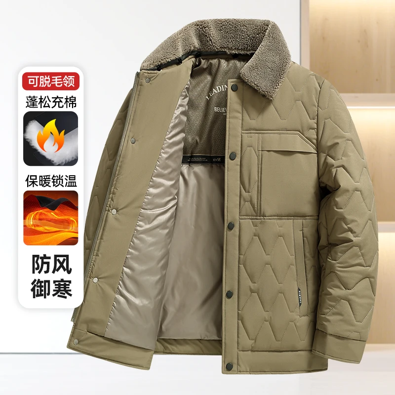 

Мужские модные повседневные толстые теплые пальто с меховым воротником, мужская ветровка с хлопковой подкладкой, толстое черное пальто, мужская повседневная флисовая куртка, мужская