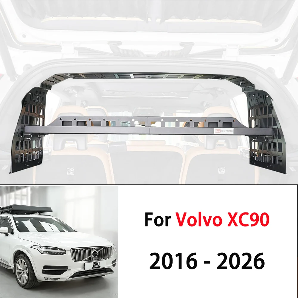 For Volvo XC90 2016-2026 Car Rear Trunk Modular Storage Panel MOLLE Organizer Cargo Luggage Storage Rack Partition Shelf Kit
