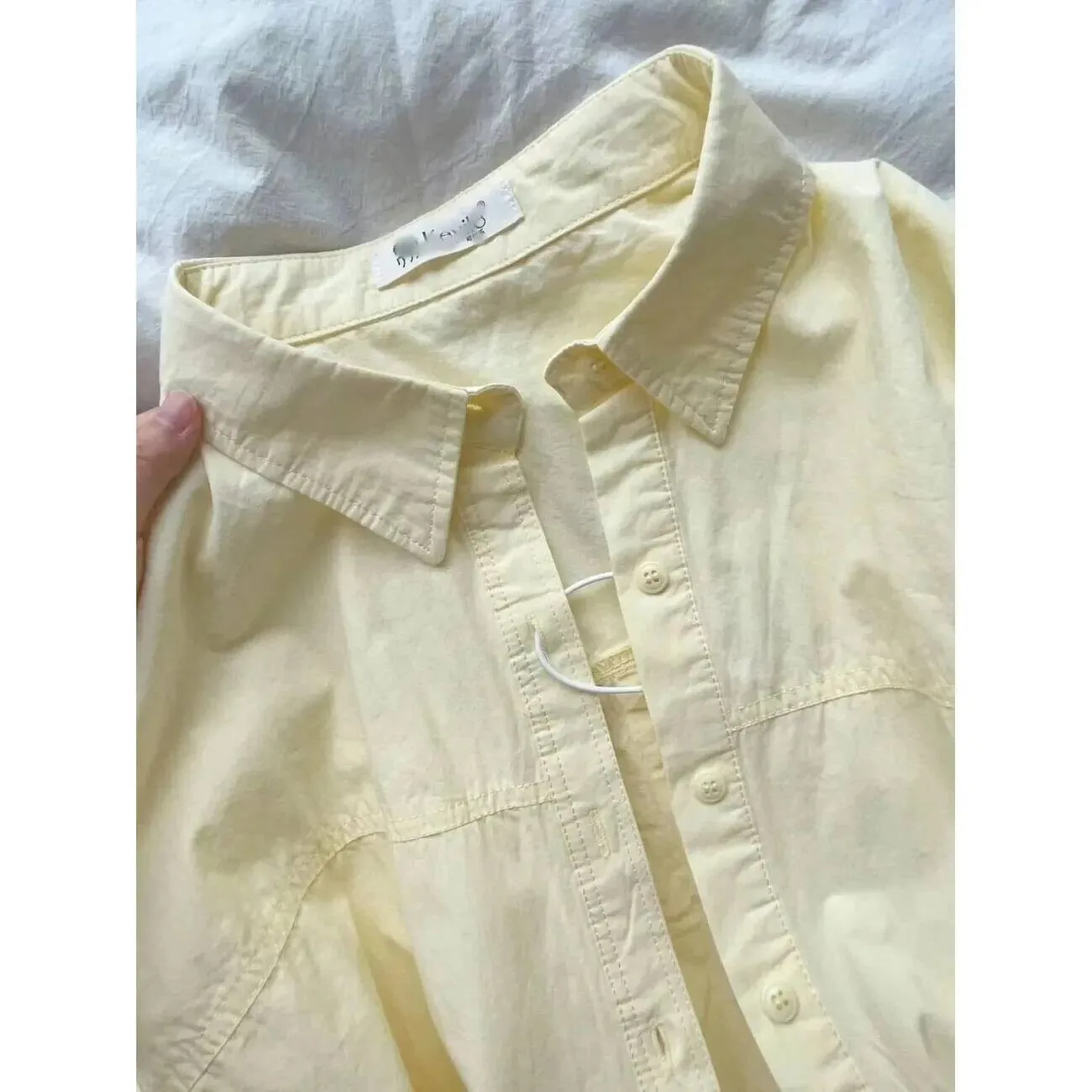 Light Luxury Blue Pure Cotton Women's Long Sleeve Sun Protection Outerwear 2025 New Elegant Chic Loose Top Shirt Jacket