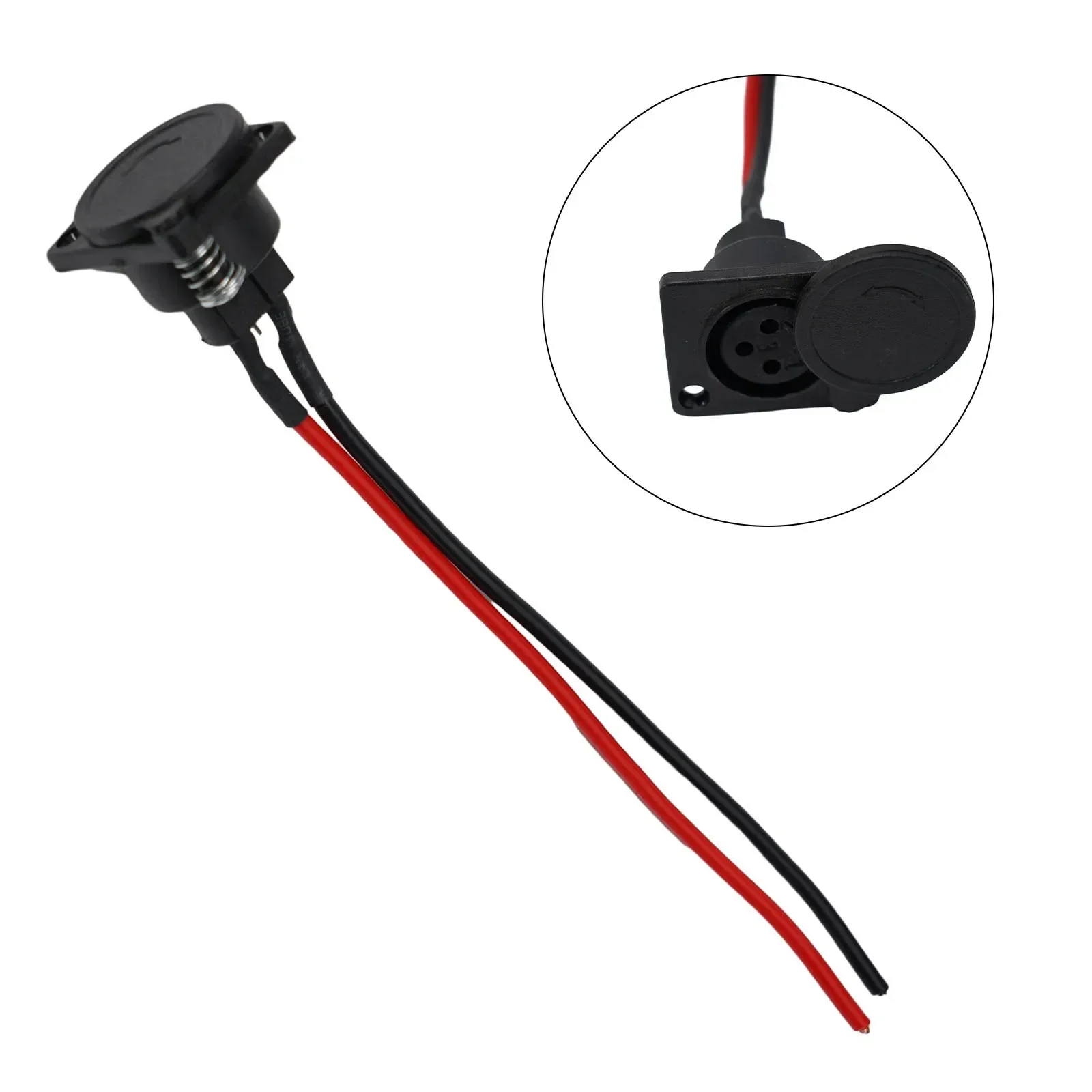 Battery Charger Port 3 Pin Inline Connector Socket Charging Cable For Scooter Electric Wheelchair Charger Socket Connector