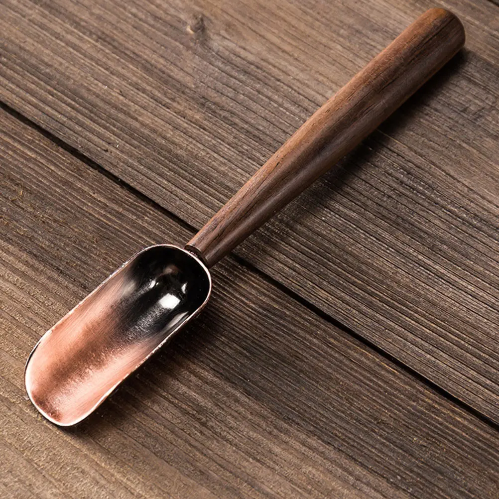 

Solid Wood Tea Spoon Retro Teaspoon Smooth Scoop Salt Coffee Portable Tea Spoon Sugar Practical Kitchen Tool