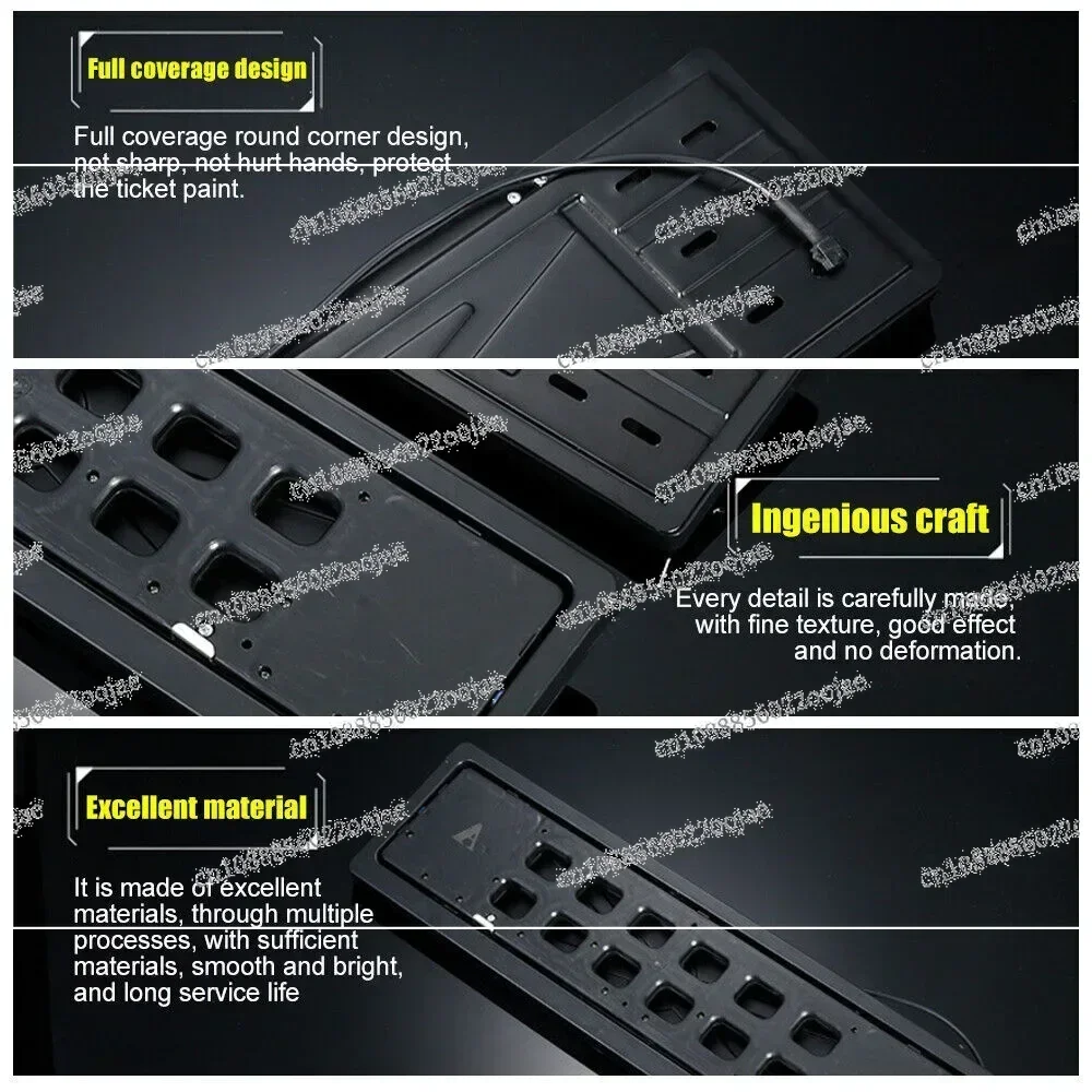 Marco de placa de coche estándar europeo, 2 piezas, delantero/trasero, para espectáculos y pistas de eventos, Control remoto aut
