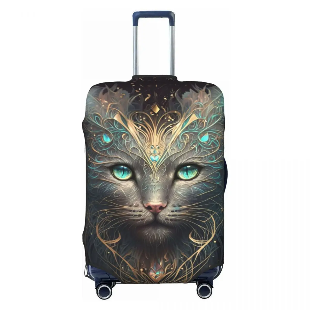 Luxury Cat Suitcase Cover abstract animal art Cruise Trip Protection Flight Useful Luggage Case