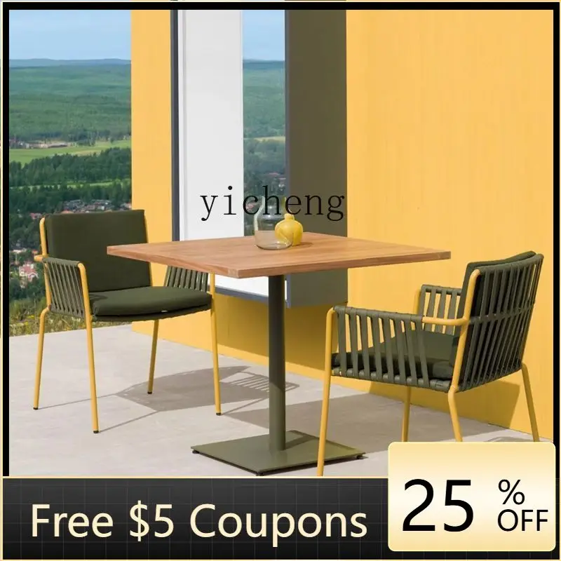 O3-13 Outdoor Table and Chairs Courtyard Outdoor Rattan Chairs Waterproof Sunscreen casual Balcony Table and Chairs
