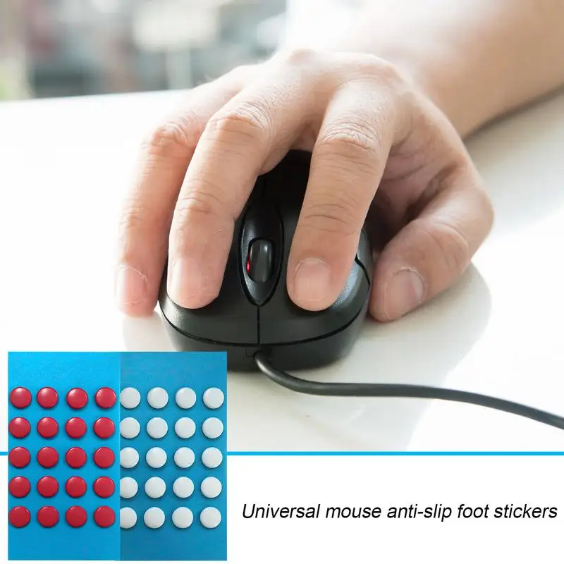 Mouses Bottom Sticker Bottom Feet Stickers For Mouses Anti-Slip Mouses Accessory With Smooth Round Sides For E-Sports Study