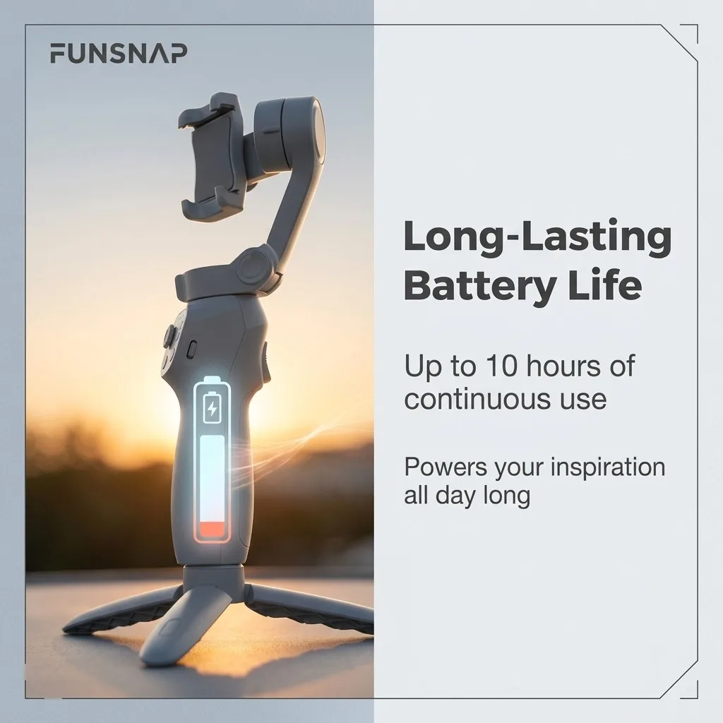 FUNSNAP CM8 3-Achsen-Handgimbal-Stabilisator für iPhone und Android, zusammenklappbarer Handstabilisator für Smartphone-Videoaufnahmen, 8–10 Stunden Akkulaufzeit für Vlogs mit KI-Gesichtsverfolgung – Detail 18