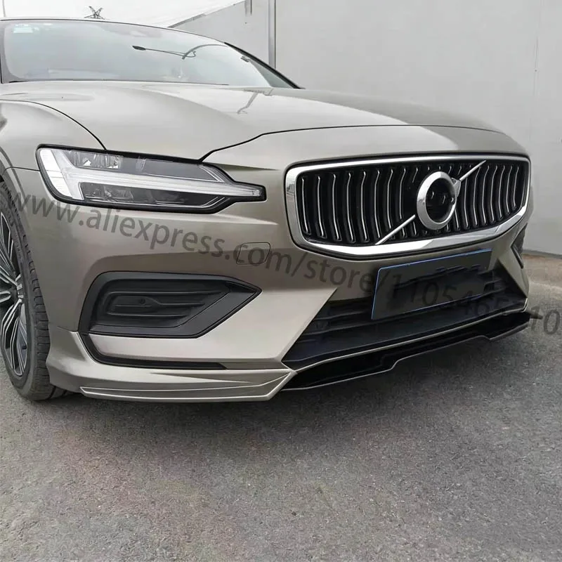 For 2020-2024 Volvo S60 V60, Front Bumper Lip, Front Chin Body Kit view 4
