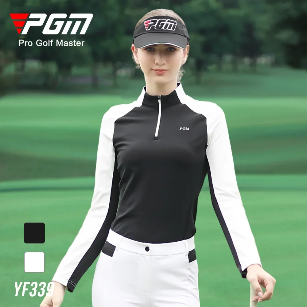 PGM Golf Long-sleeved Women's Autumn and Winter New High Elastic Warm T-shirt All-match Slimming Golf Women's Clothing Suit