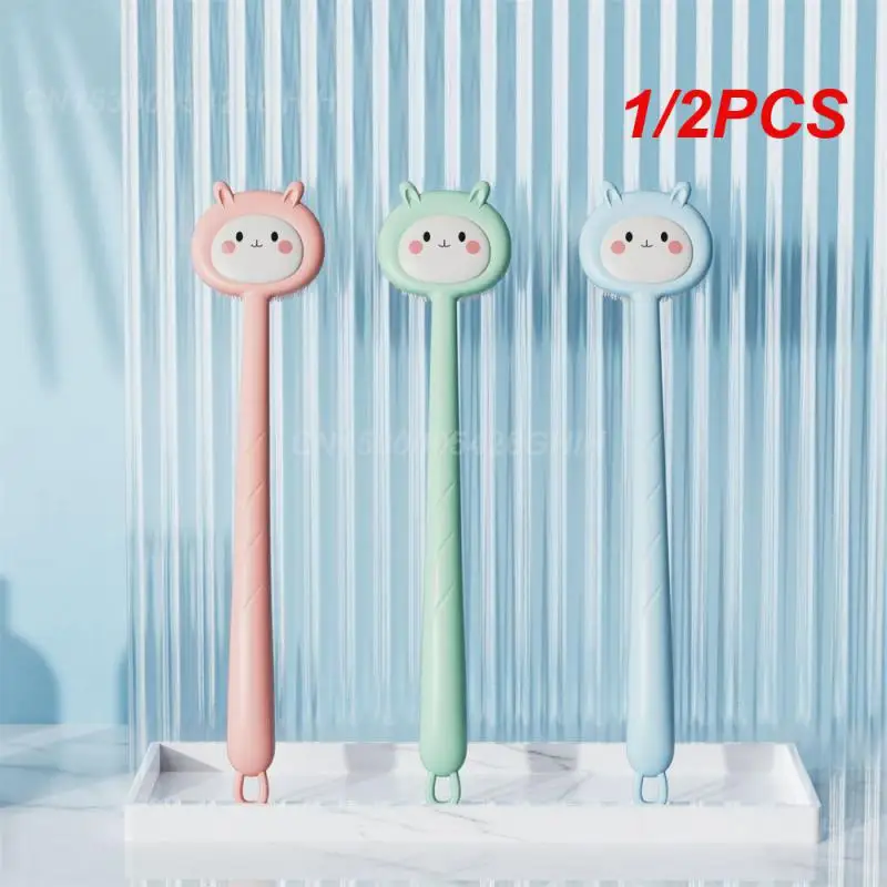 1/2PCS Rubbing Bath Rub One's Back Convenient Clean Bathing Brush Long Handle Soft Fur Bath Brush Take A Shower