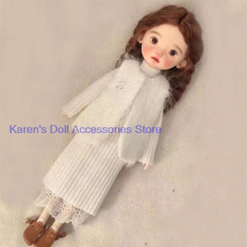 

Maillard palette 3pcs lace skirt/vest/High neck knitted skirt for landoudou/Blythe (Fit for Lulu,ymy24,Ob22,24,26,zone, Jenny)