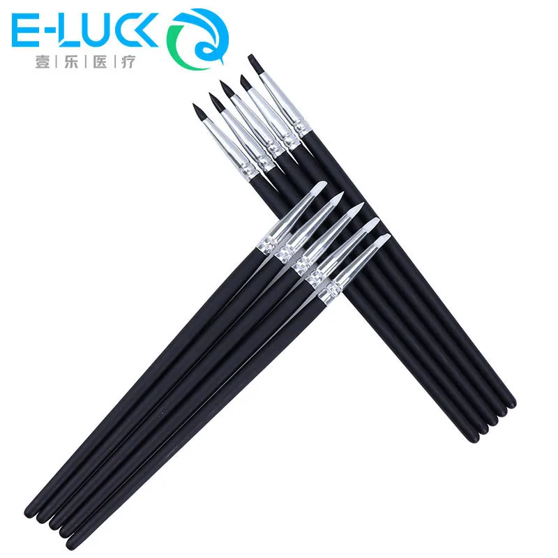 Dental Resin Brush Pen shaping Silicone Tooth Tool for Adhesive Composite Cement Porcelain Dentistry Tools