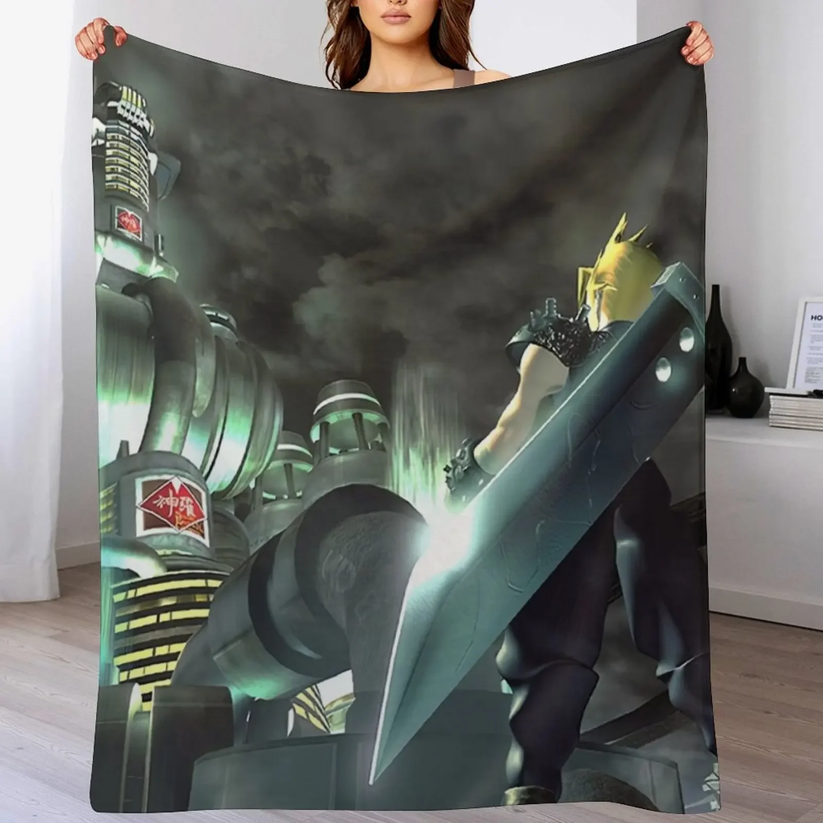 

Cloud Strife [Disc Change] Throw Blanket Fashion Sofas Luxury Brand Furrys anime Blankets