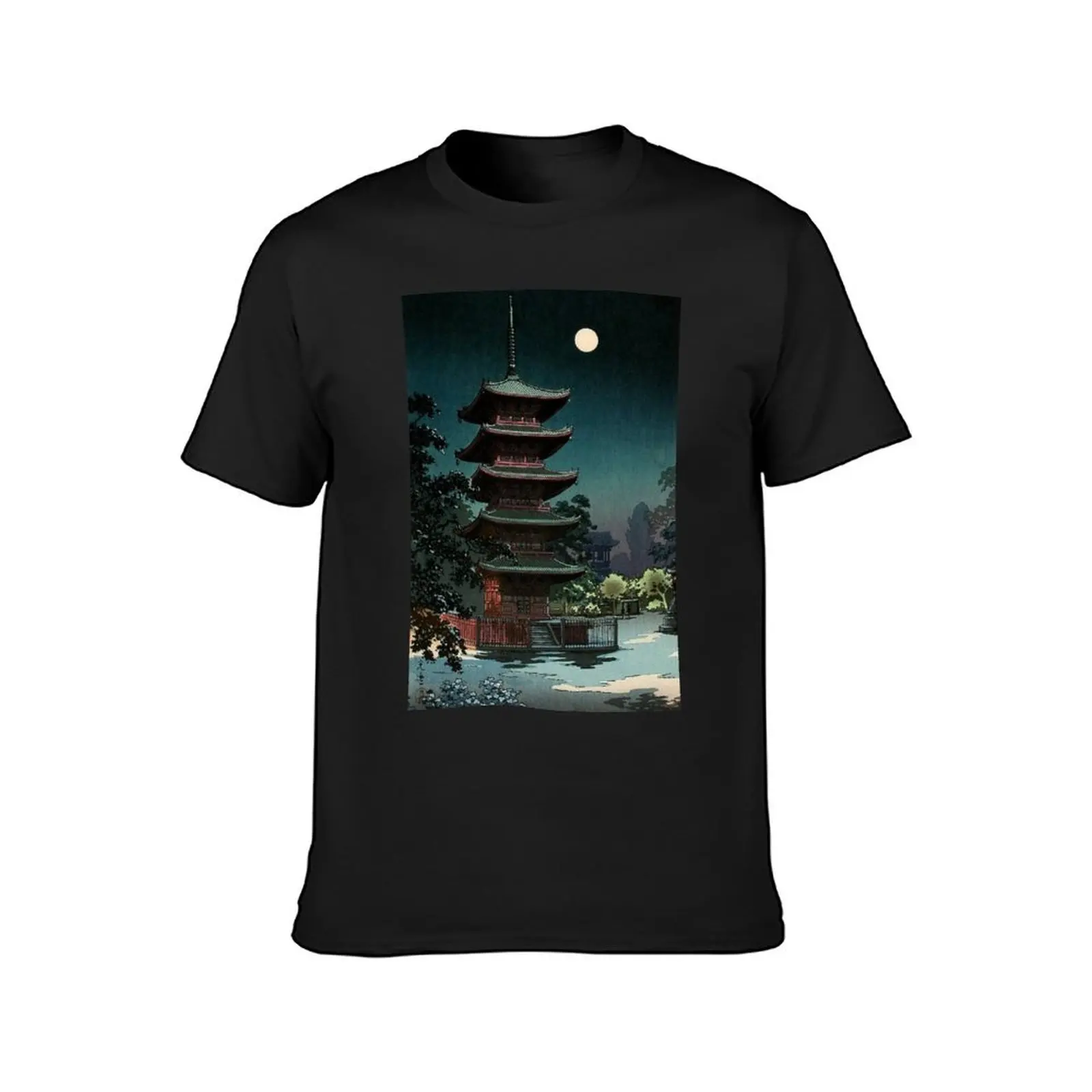 Asakusa Kinryuzan Temple Tsuchiya Koitsu T-Shirt summer top plus size tops men t shirts