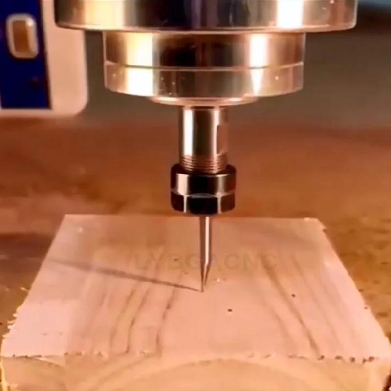 

High-speed Air-cooled Spindle 800W 1200W ER11 65×205 Kit Spindle with Inverter with Base Chuck for Wood Metal Carving Engraver