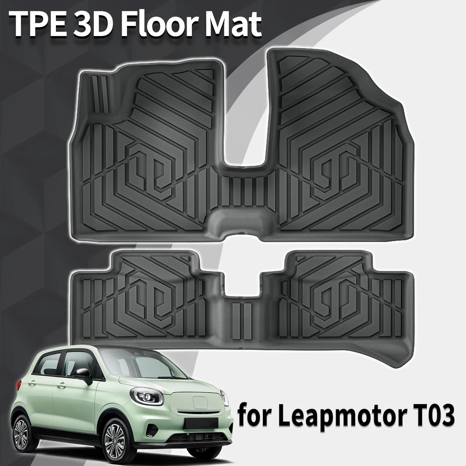 

for Leapmotor T03 LHD 2024 2025 2026 High Elasticity TPE Car floor Mats pad pad Wear-Resistant Easy Maintenance Accessories