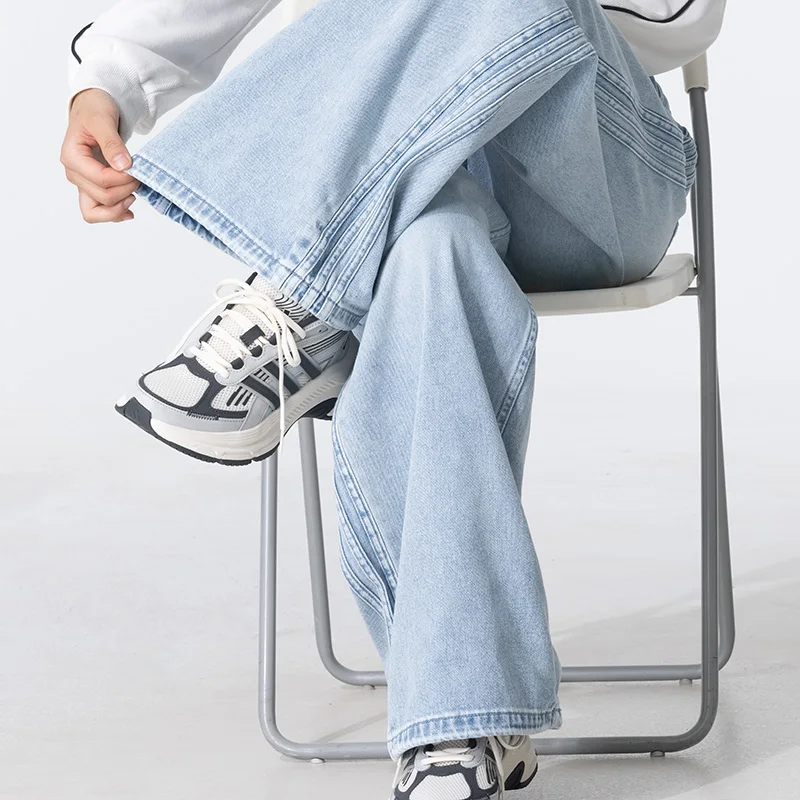 

Adidas Trefoil Women's Denim Sweatpants, Fashionable, Comfortable, Retro Casual Pants, Loose Straight-Leg Trousers Kc5837