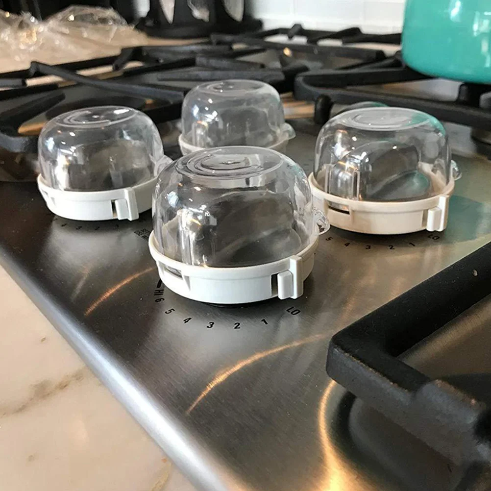 4Pcs Gas Knopf Abdeckungen Herd Kind Schutz Verhindern Feuer Baby Proof Ofen Schloss Küche Sicherheit Schutz