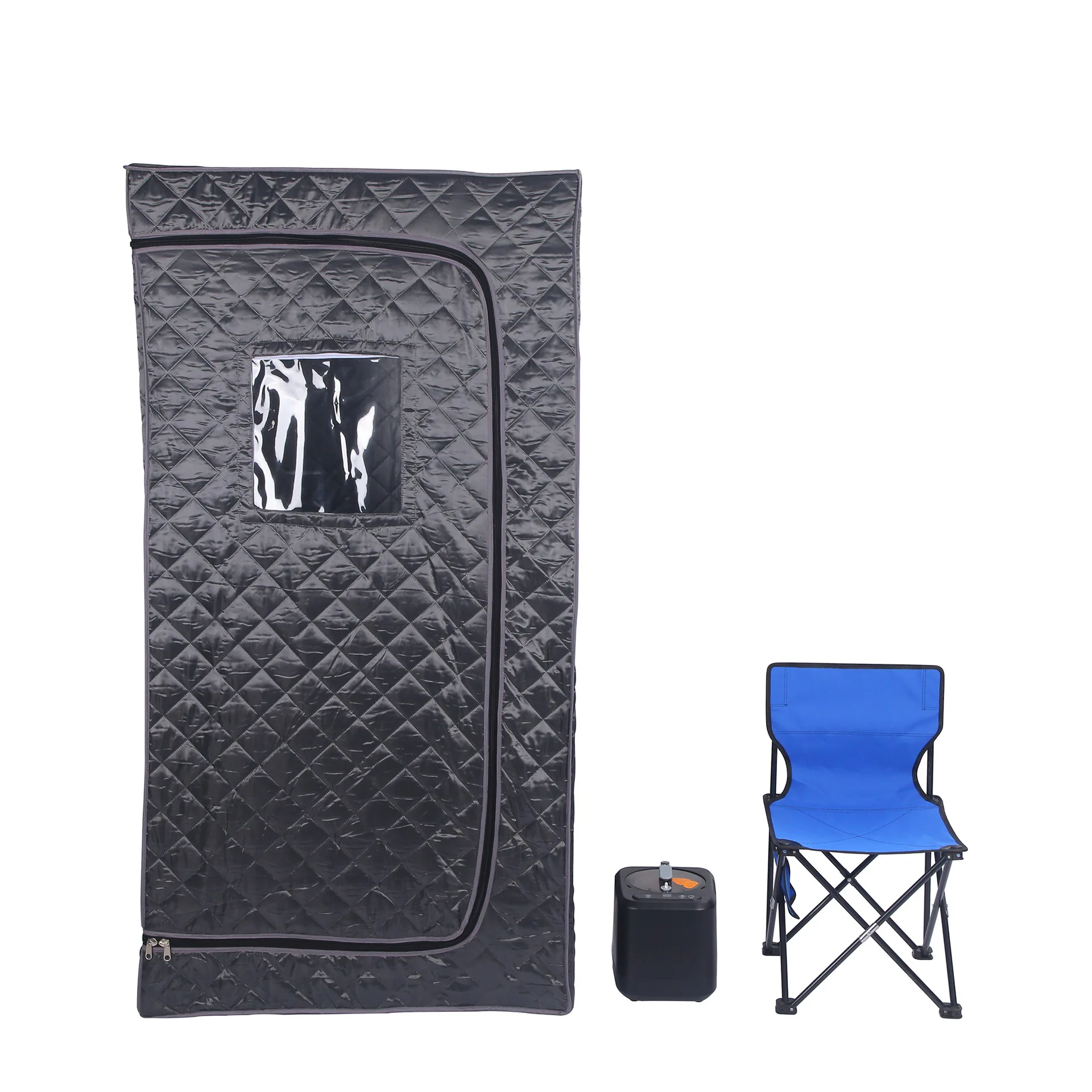 Full body sweat steaming box quadrilateral bracket sauna box with fumigator