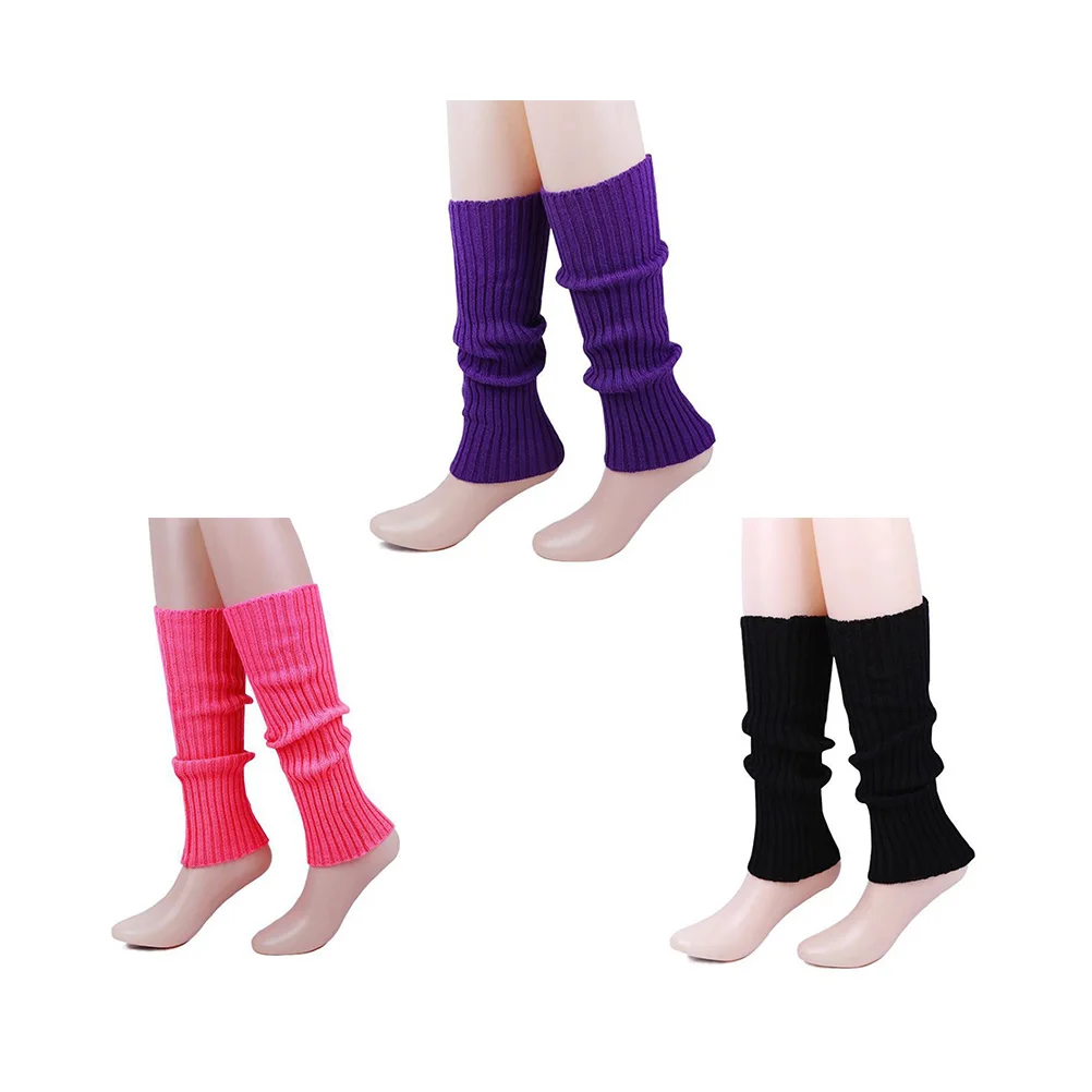 

3 Pair Knee Brace Wool Socks Elastic Compression Sleeve Pads for Autumn Winter Sports Support Lightweight Warm Durable