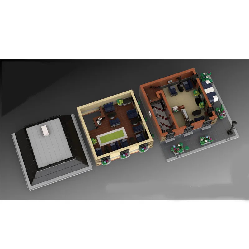 MOC-109197City Classic Architecture Train Station Street View Building Blocks Model 8571Parts Boys' Children's Birthday Toy Gift