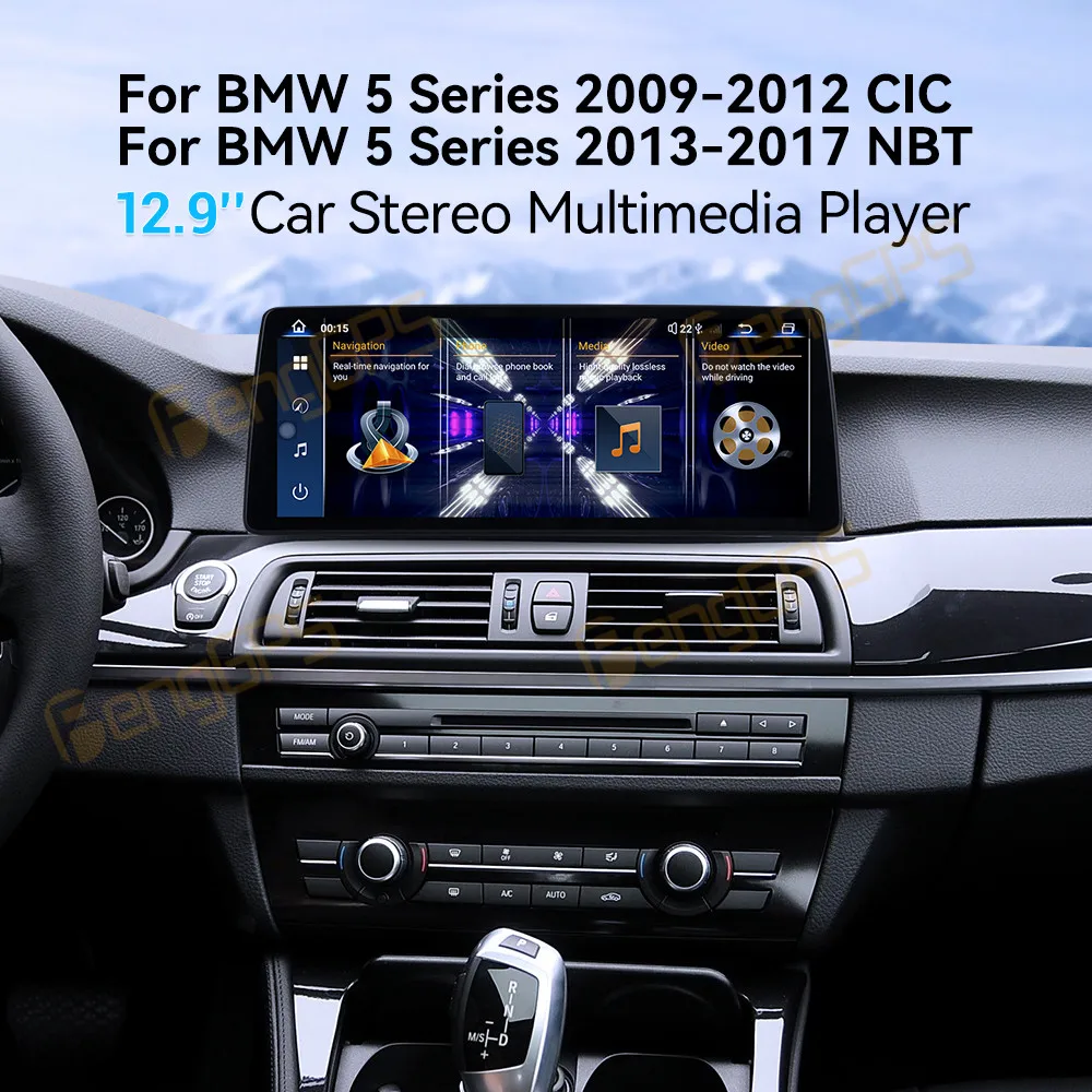 

12.9'' Carplay Android Auto For BMW 5 Series F10 F11 2010-17 Original Screen Car Multimedia Player GPS Navigation Support DSP 4G