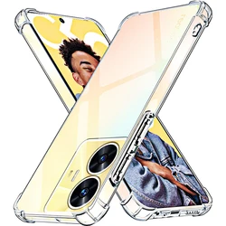 Clear Airbag Case for Realme C55 Soft TPU Cover Ultra Thin Shockproof Back Phone Capas C33 2023 C30 C35 C30s C3 C11 2021 C25y