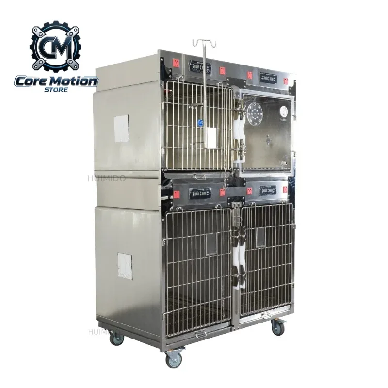 Large Stainless Steel Animal Cage Veterinary Clinic Animal Hospital Pet Animal Clinic Hospital Cage Movable Modular Cage