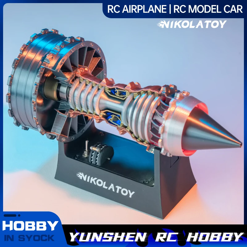 

Nikolatoy 3d печатный Tr900 самолет турбовентор модель двигателя светящийся вентилятор игрушка флагманская сборка/готовый продукт
