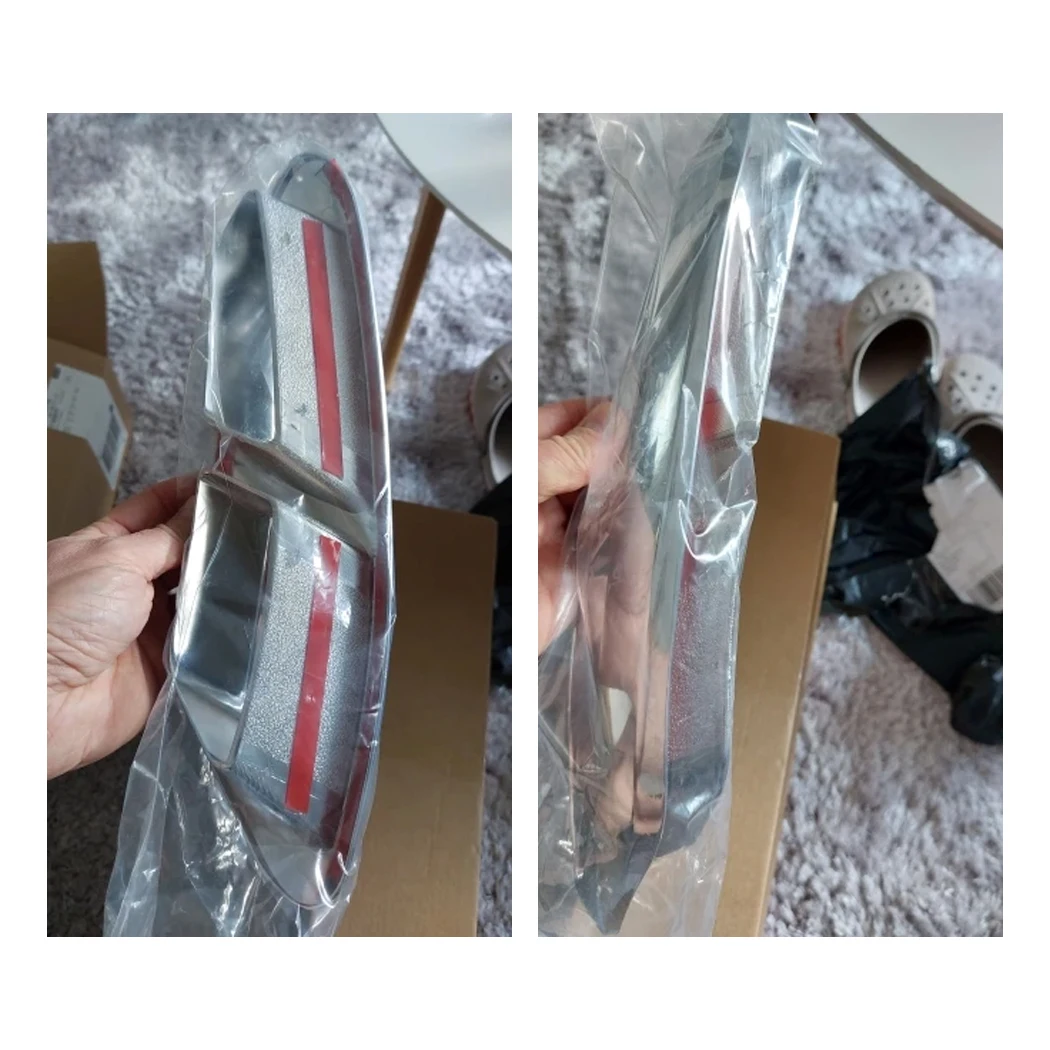 For VW Arteon 2018 2019 2020 2021 2022 2023 Car modification Four Outlet Exhaust Rear Bumper Chrome Black Decoration Accessorise