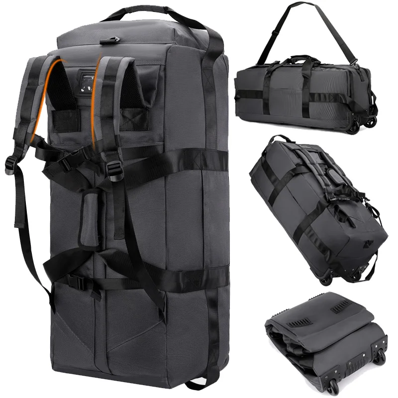 Zaino da viaggio con ruote Borsone da viaggio pieghevole Zaino da arrampicata per escursionismo all'aperto Borsa da viaggio per auto notturna