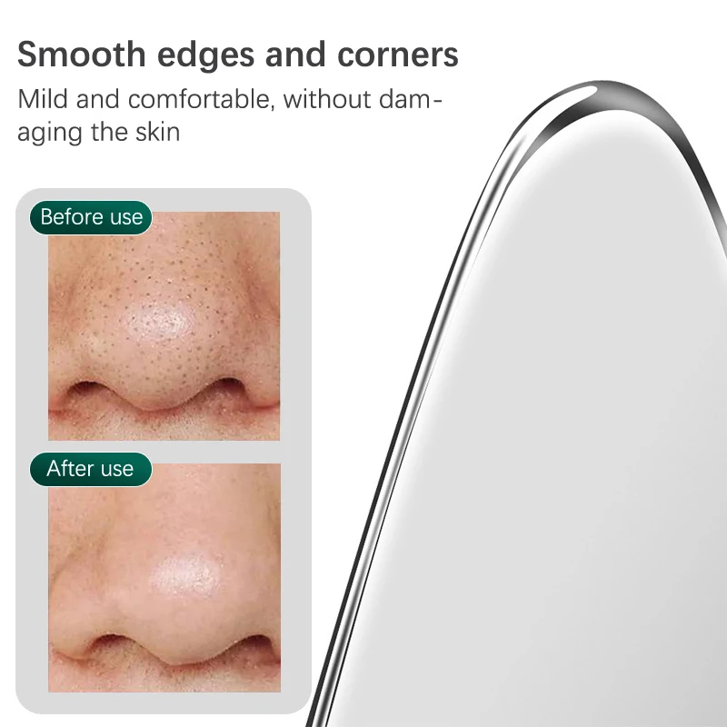 Dunne Roestvrijstalen Mee-Eter-Schraper Handmatige Poriënreinigingsschep Verwijdert Mee-Eters En Puistjes Gezichtsreinigingsbord Voor De Huid
