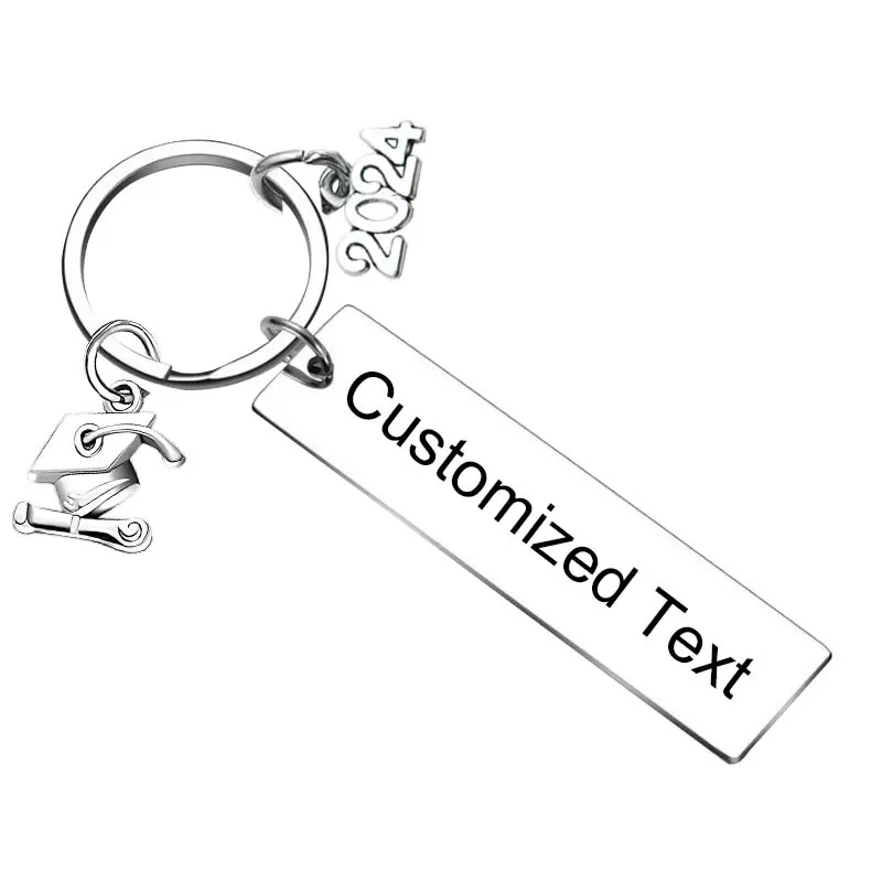 Personalized Custom Keychain Graduation Gifts Key chain Student Graduate Grad Idea Son Daughter Teen College High School Jewelry