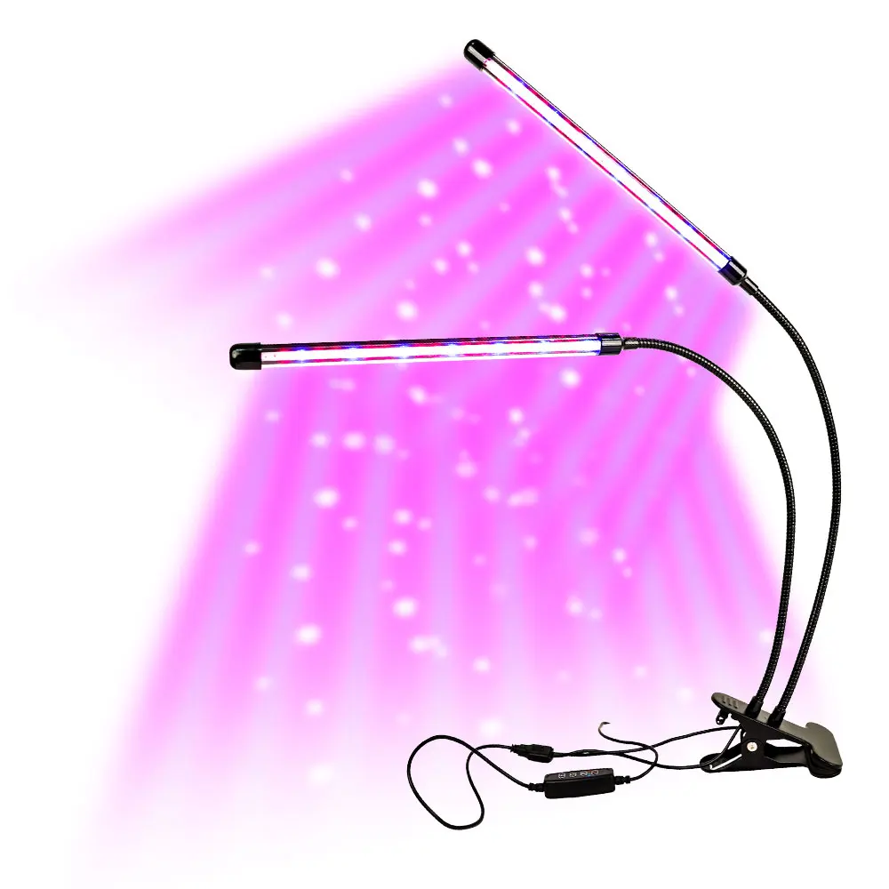 

Dual-Head Clip-On Plant Light LED Grow Lights With Circuit Timer And Light Adjustment Suitable For Succulent Plants