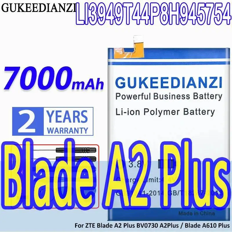 

7000Mah Mobile Phone Battery Premium Replacement For Zte Blade A2 Plus BV0730 A2plus A610 LI3949T44P8H945754