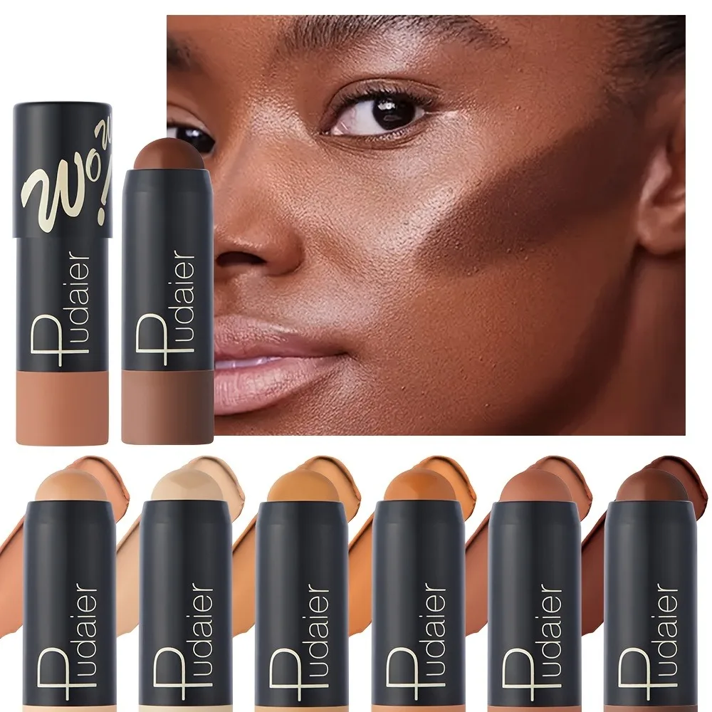 2-in-1 Foundation & Concealer Stick, Waterproof Long Wear, Full Cover, Hide Blemishes, Smooth Base Makeup,Oil Control,12 Colors
