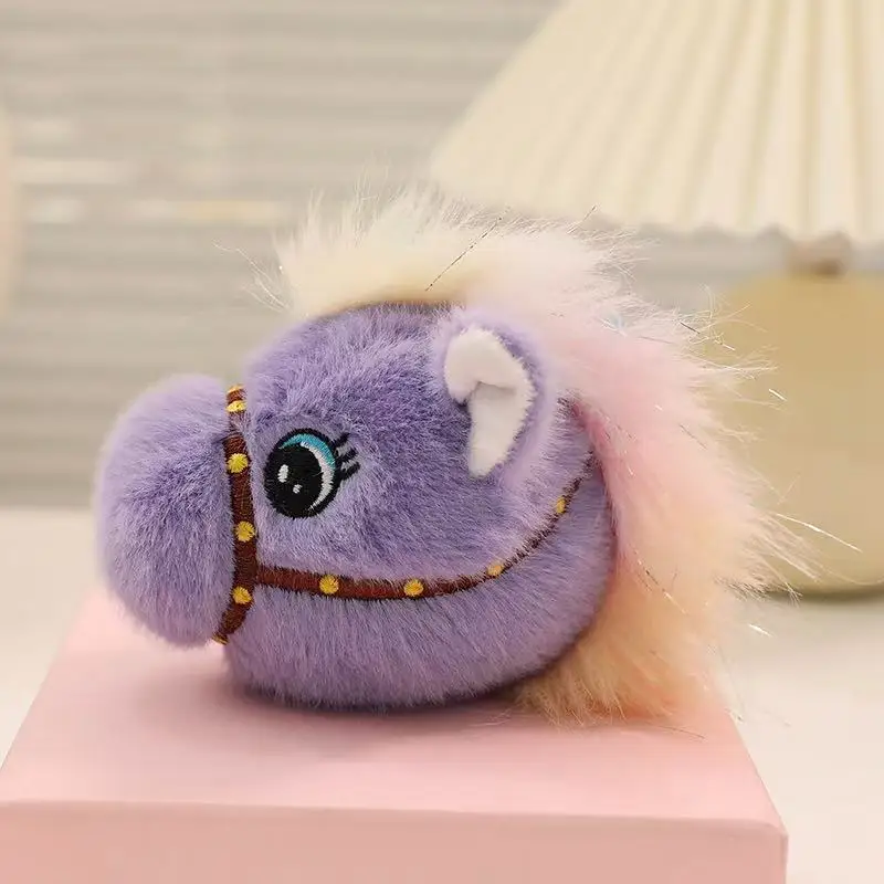 

7/12cm New Simulation Pony Backpack Pendant Doll Stuffed Plush Toy Handmade Doll Cartoon Anime Cute Gift for Girlfriend Fun Doll
