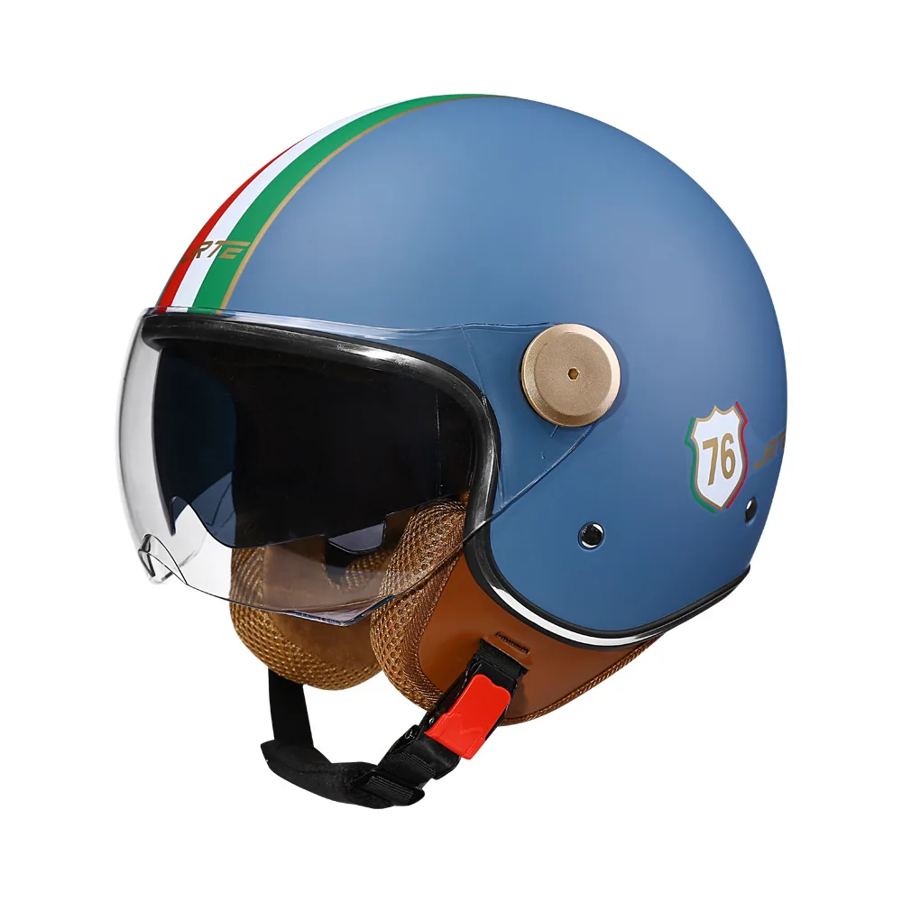 Nieuwe Open Face 3/4 Motorhelm Retro Motorhelmen Vintage Chopper Capacete De Moto Bike Scooter Voor Mannen Vrouwen DOT