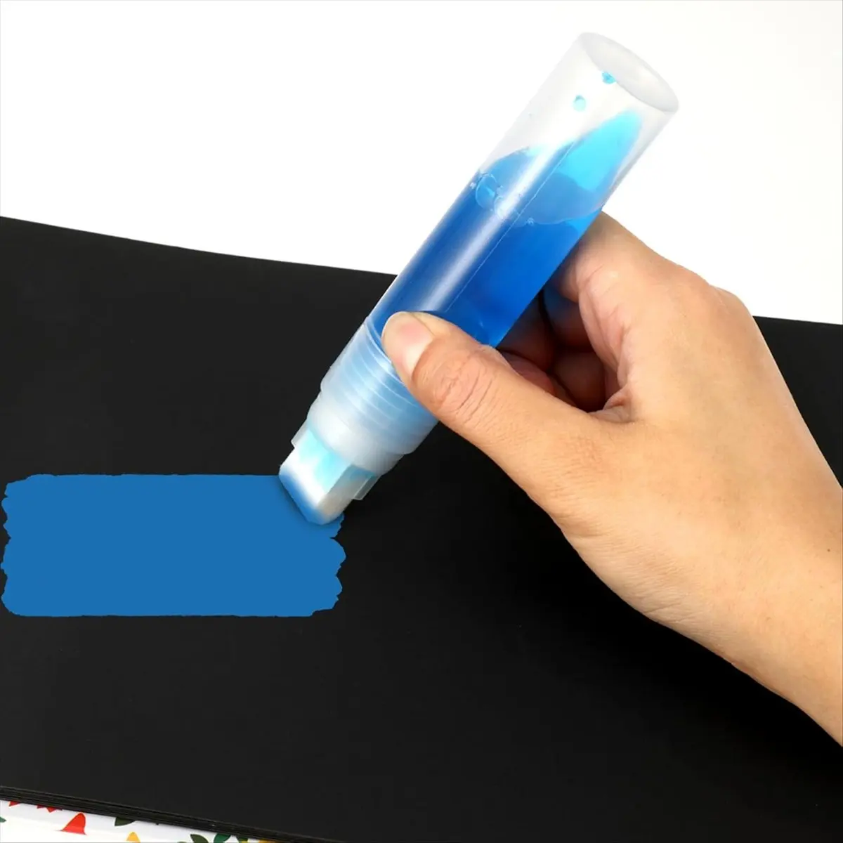 Fits for 6Pack Refillable Paint Pens Empty Refillable Markers Flat Head Graffiti Markers,Clear Acrylic Fillable Paint Marker Pen