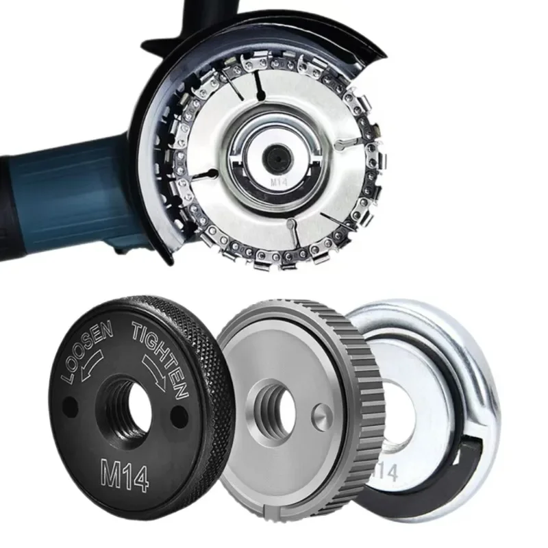 3/1pcs Angle Grinder M14 Thread Inner Outer Flange Nut Set Quick Release Locking Nut Replace For Diamond Cutting Disks