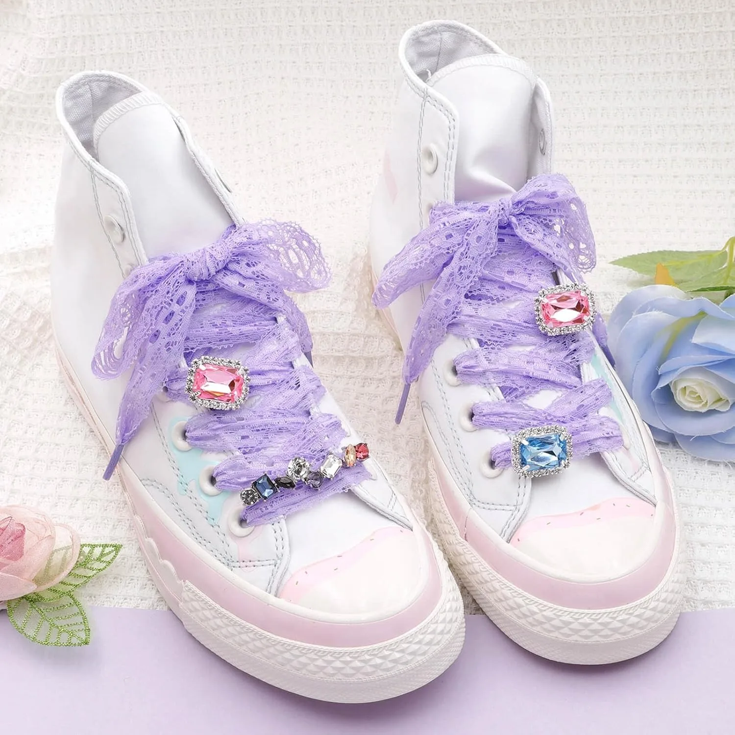 1 Paar Seiden-Spitzen-Schnürsenkel für Mädchen, bunte flache Schnürsenkel, weiß, schwarz, lässige Seil-Schnürsenkel für Schuhe, Zubehör, Breite 3 cm – Detail 25