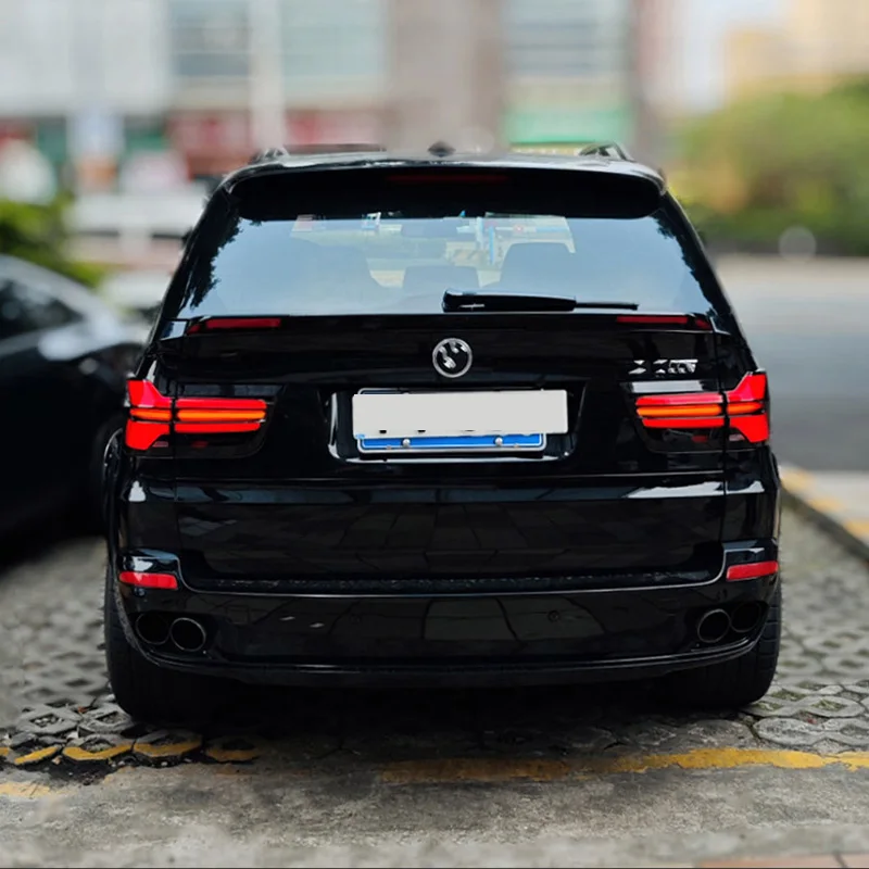 سيارة مصباح ليد خلفي لسيارات BMW X5 E70 2006-2013 LED الخلفية تشغيل ضوء + مصباح مكبح + عكس + إشارة بدوره ديناميكية #3