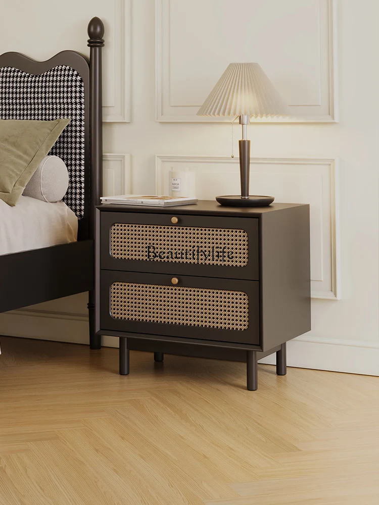 

French retro wind bedside table household bedroom bedside table
