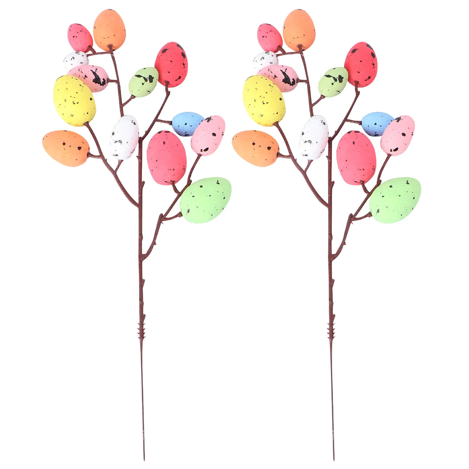2Pcs Easter Egg Inserts Colorful Decorative Egg Picks Easter Garden Stakes Vase Flower Arrangement DIY Crafts Supplies view 4