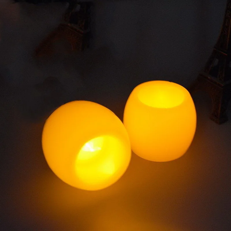 

High Quality 1 Pc Creative Round Ball Flameless Led Candles Lamp Night Lights Mini Electronic Candle Light For Wedding Party